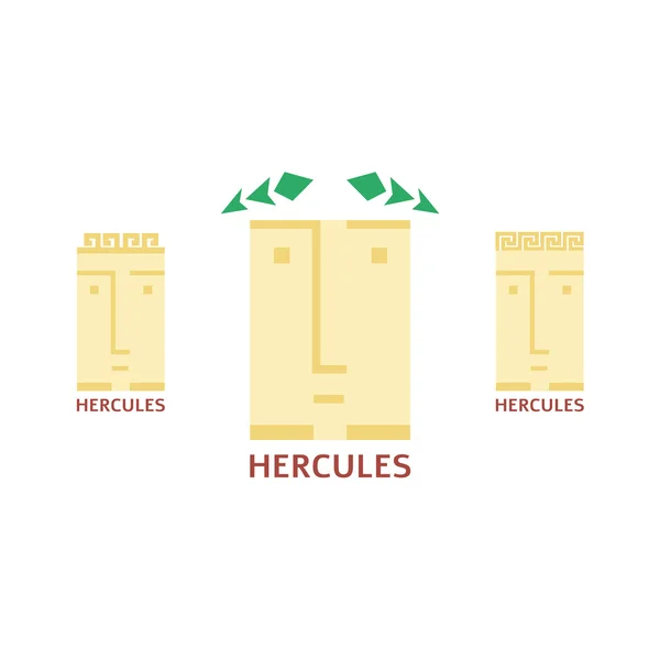 Vector minimalistisk hercules huvudet logotype — Stock vektor