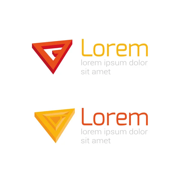 Conjunto de logotipos abstratos vetoriais — Vetor de Stock