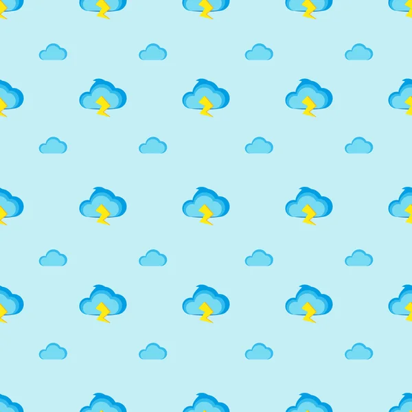 Vector flat modern cartoon clouds seamless pattern — Stock Vector