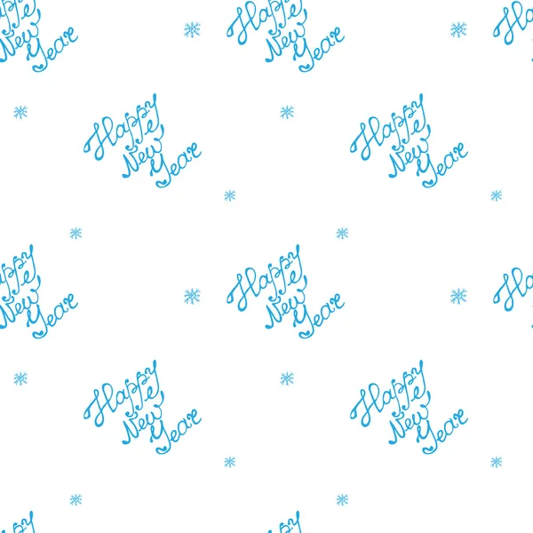 Vektorové doodle ručně tažené šťastný nový rok bezešvé vzor — Stockový vektor