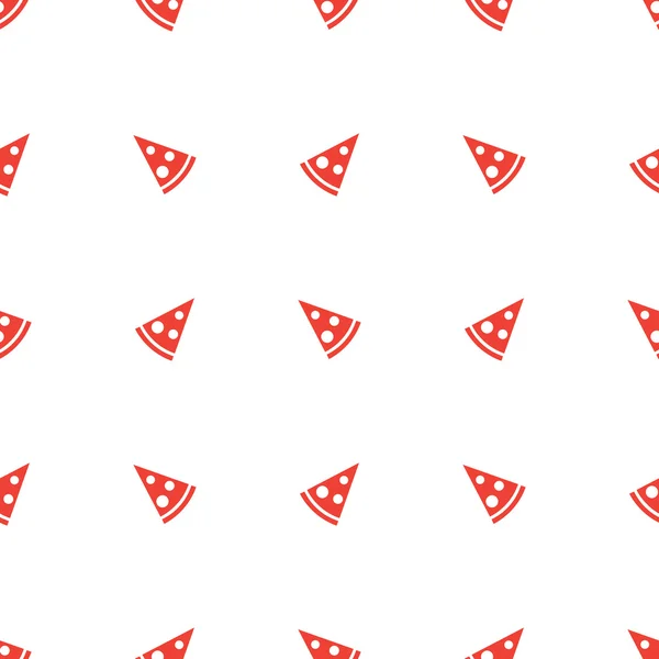 Vector geometric minimalistic orange pizza piece seamless pattern — Stock Vector