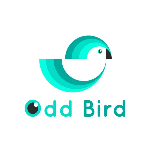 Vector moderne eenvoudige vogel logo — Stockvector