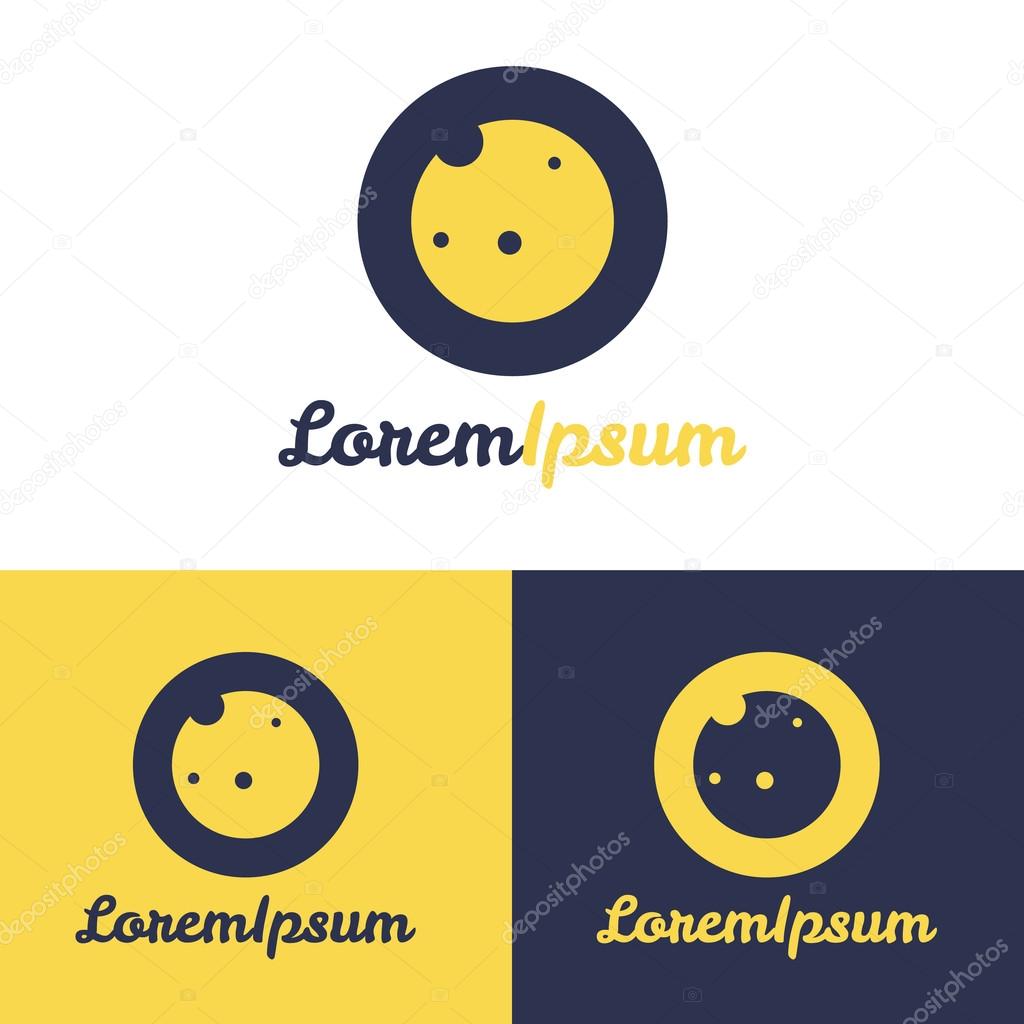 Vector minimalistic O letter space logo set