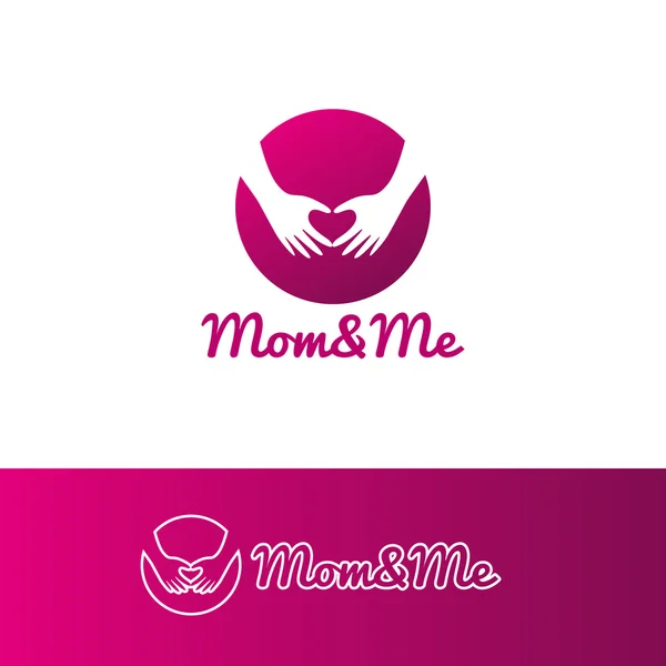 Vektör degrade anne bakım ve bebek Merkezi logosu