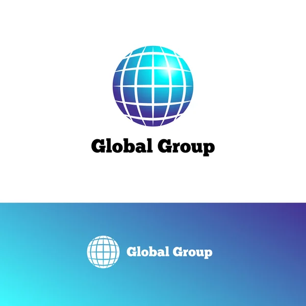 Vector gradient jorden logotyp. Elegant globe symbol. — Stock vektor