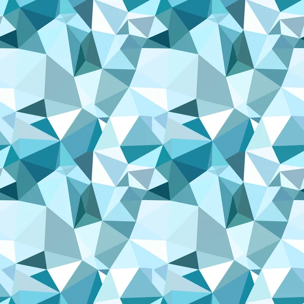 Vector de bajo patrón de poli sin costura. Fondo abstracto poligonal azul invierno — Vector de stock