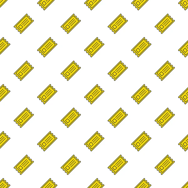 Vector amarelo cinema bilhetes sem costura padrão — Vetor de Stock