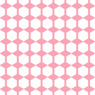 Vector geometric pink seamless pattern. Hexagon backgrounds