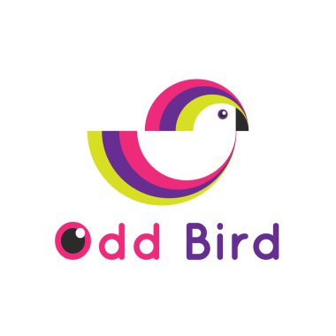 Vector modern minimalistic bird logo. Creative logotype.