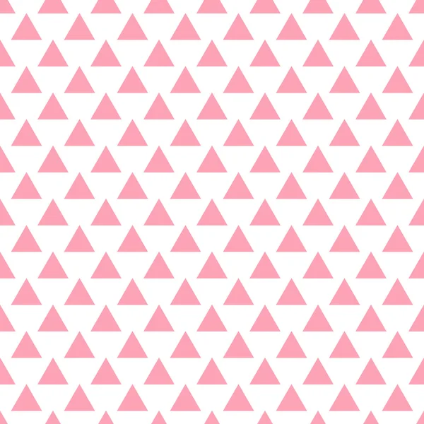 Vector geometric pink seamless pattern. Triangles simple background — Wektor stockowy