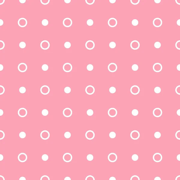 Vector geometric pink seamless pattern. Dots simple background — ストックベクタ