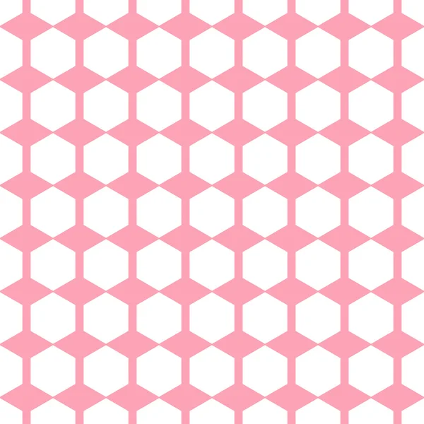 Vector geometric pink seamless pattern. Hexagon backgrounds — Stockový vektor