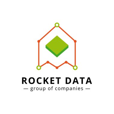 Vektör modern A ve M grafik logo harfleri. Pazarlama roket logosu