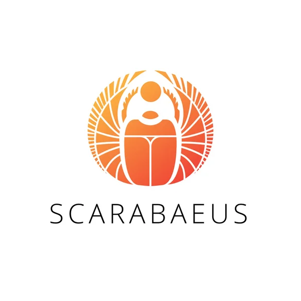 Logo scarabée vectoriel or — Image vectorielle