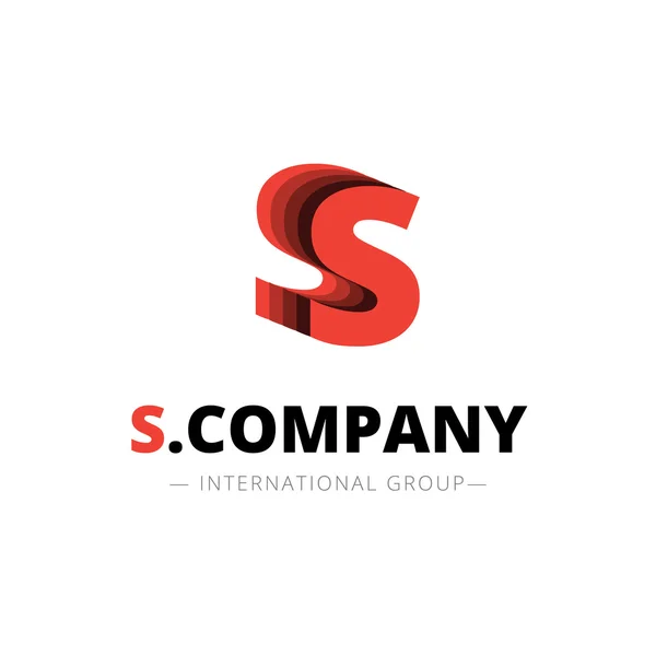 Vector isometric layered S letter logo. Company sign — Stock Vector