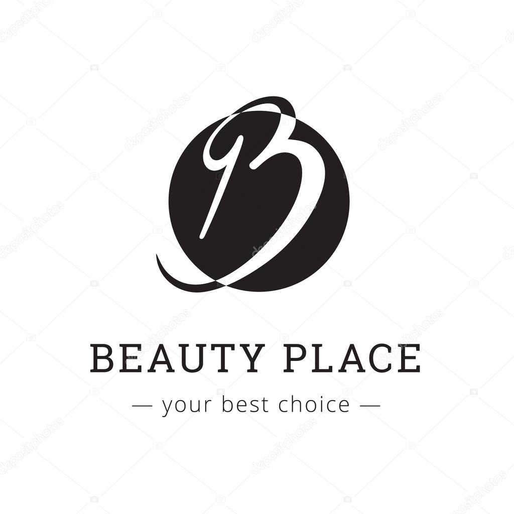 Vector hand drawn style elegant letter logo. Brand sign
