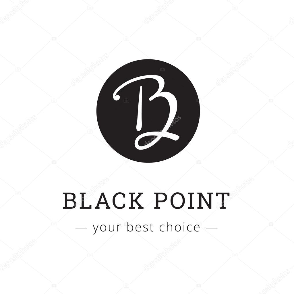 Vector hand drawn style elegant letter logo. Brand sign