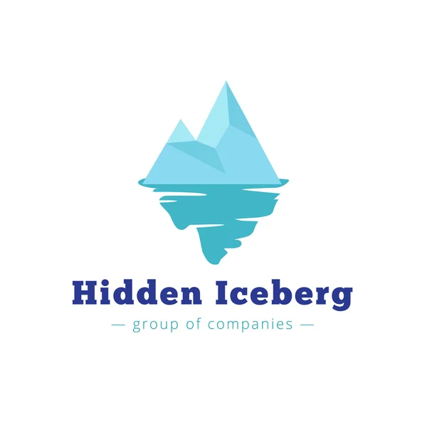 Logotipo de iceberg minimalista vetorial — Vetor de Stock