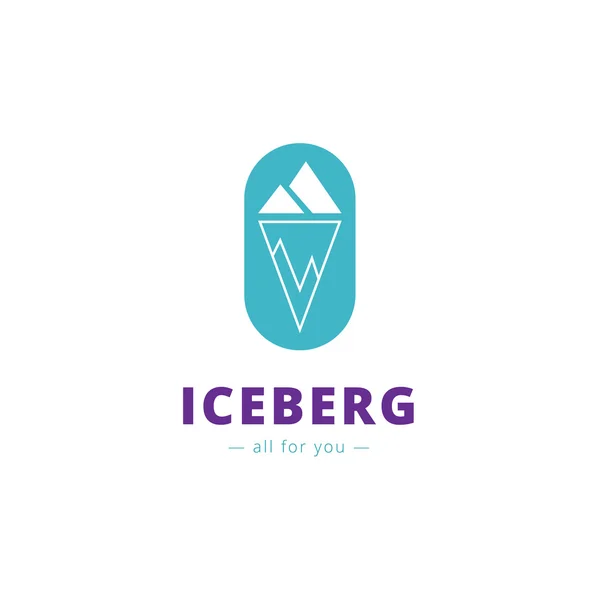 Vector minimalistische ijsberg logo — Stockvector