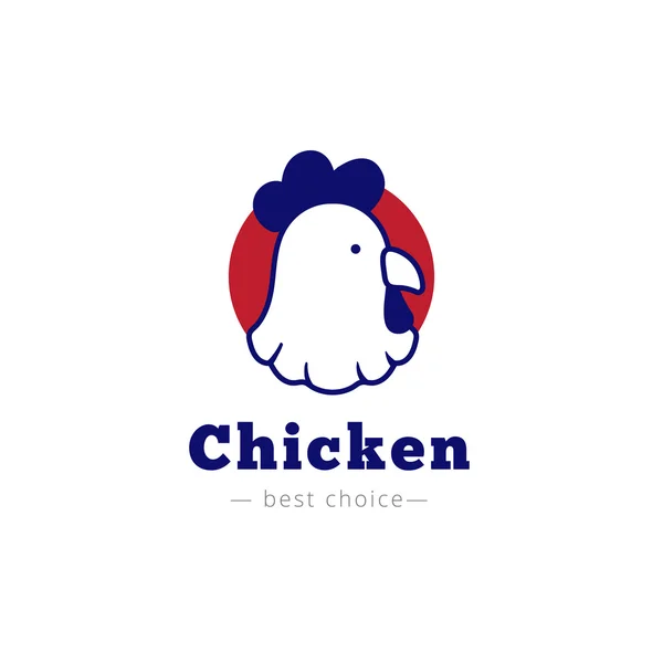 Vector chicken head logo — Stock Vector