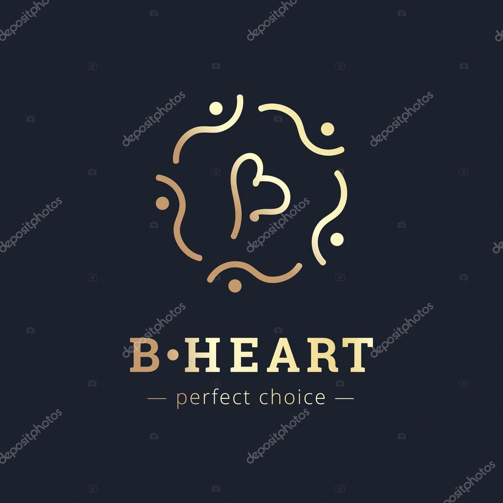 Vector minimalistic elegant B letter logo. Brand sign