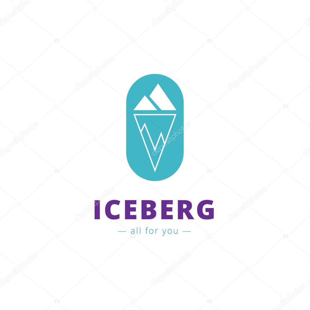 Vector minimalistic iceberg logo