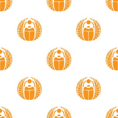 Vektör basit turuncu scarab seamless modeli