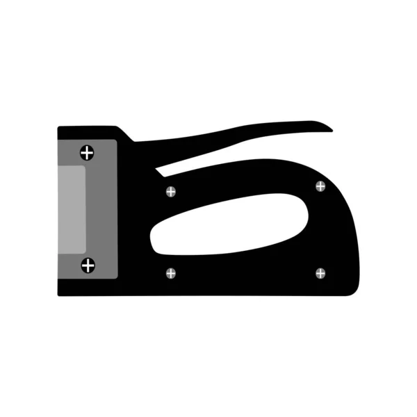 Значок Степлер Белом Фоне Дизайн Вектора Силуэта — стоковый вектор