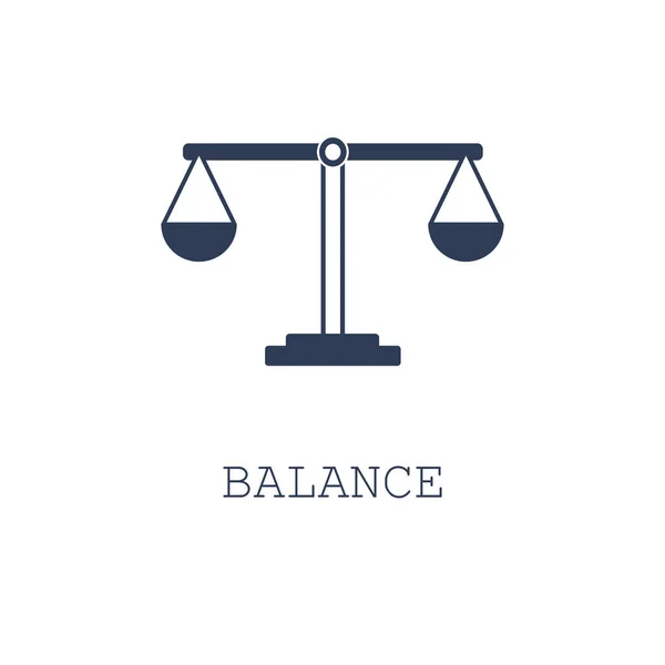 Icône Balance Sur Fond Blanc Illustration Vectorielle Dessin Animé Plat — Image vectorielle