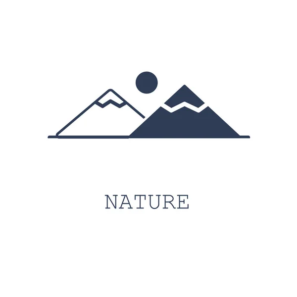 Icône Nature Sur Fond Blanc Illustration Vectorielle Dessin Animé Plat — Image vectorielle
