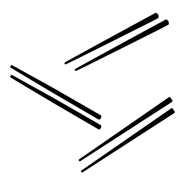 白色背景上的筷子图标 平面卡通设计中的矢量图解 — 图库矢量图片