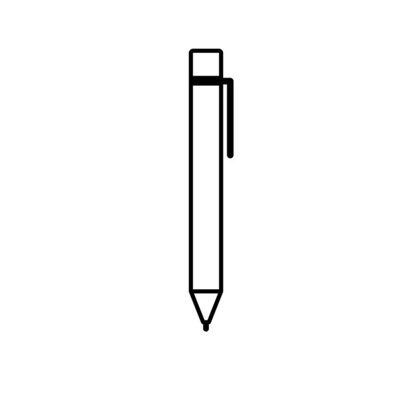 Εικονίδιο Στυλό Λευκό Φόντο Εικονογράφηση Διάνυσμα Επίπεδη Σχεδίαση Κινουμένων Σχεδίων — Διανυσματικό Αρχείο
