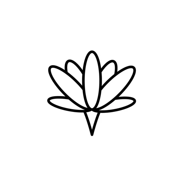 Lotus Icône Sur Fond Blanc Illustration Vectorielle Dessin Animé Plat — Image vectorielle