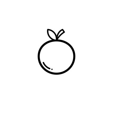 Beyaz arkaplanda turuncu simge. Düz çizgi film tasarımında vektör illüstrasyonu. 