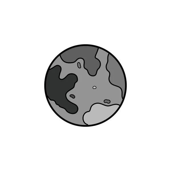 白い背景に地球のアイコン 平面漫画デザインのベクトルイラスト — ストックベクタ