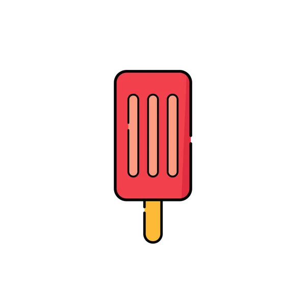 Zmrzlina Izolované Ikony Bílém Pozadí Vektorová Ilustrace Plochém Kresleném Designu — Stockový vektor