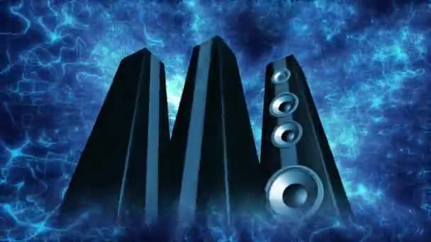 Mechanizm Produkcji Dźwięku Głośnika Pomocą Animacji — Wideo stockowe