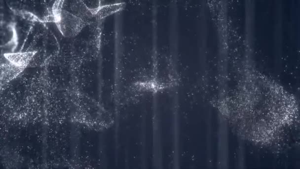 Abstrait Background Particules Vidéo Blanc Fond Boucle — Video