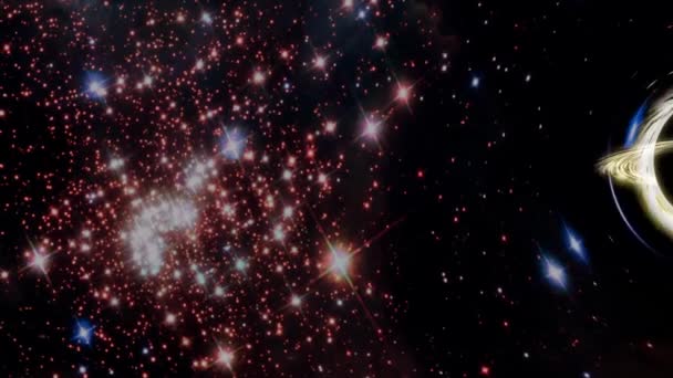 Sci Διαστημικό Γαλαξία Φουτουριστικό Υπόβαθρο — Αρχείο Βίντεο