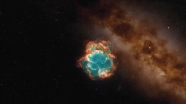 Bilimkurgu Uzay Galaksisi Fütüristik Arkaplanı — Stok video