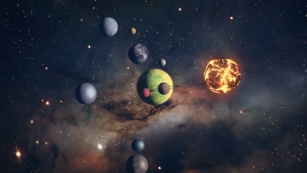 Space Galaxy Futuristic Background — Videoclip de stoc