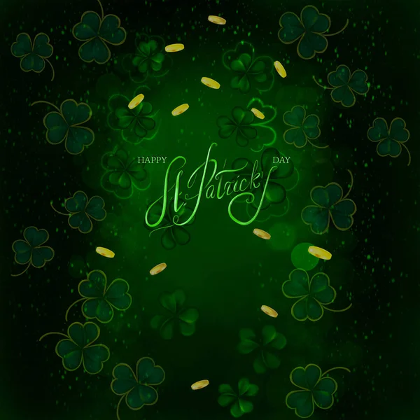 Patrick Day Greeting Card Clover Illustration — Stock Photo, Image