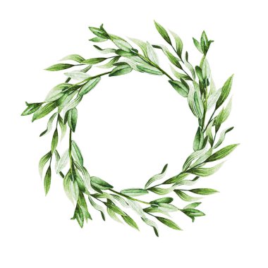 Geriye suluboya çelenk bırakıyor. Düğün davetiyesi için şablon ve tarih kartlarını sakla. Görüntü