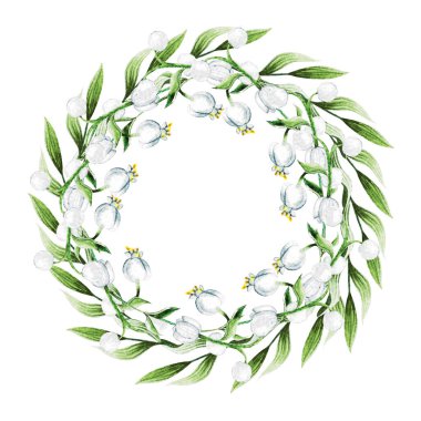 Vadinin zambakları, suluboya çelenk bırakır. Düğün davetiyesi için şablon ve tarih kartlarını sakla. Görüntü