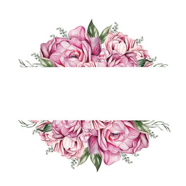 Şakayıklı kart, tebrik kartı, düğün davetiyesi, doğum günü ve diğer tatil ve yaz arkaplanı olarak kullanılabilir. Suluboya çizimi