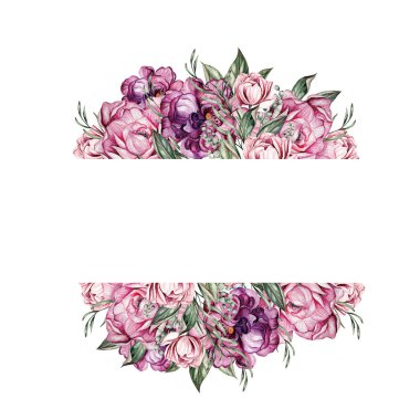 Şakayıklı kart, tebrik kartı, düğün davetiyesi, doğum günü ve diğer tatil ve yaz arkaplanı olarak kullanılabilir. Suluboya çizimi