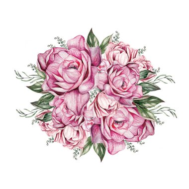 Şakayıklı kart, tebrik kartı, düğün davetiyesi, doğum günü ve diğer tatil ve yaz arkaplanı olarak kullanılabilir. Suluboya çizimi