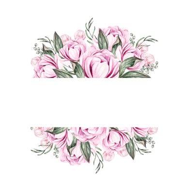 Şakayıklı kart, tebrik kartı, düğün davetiyesi, doğum günü ve diğer tatil ve yaz arkaplanı olarak kullanılabilir. Suluboya çizimi