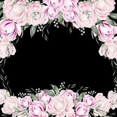 Şakayıklı kart, tebrik kartı, düğün davetiyesi, doğum günü ve diğer tatil ve yaz arkaplanı olarak kullanılabilir. Suluboya çizimi