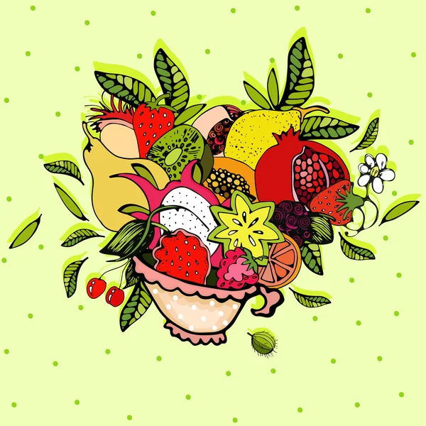 Ilustrações de frutas — Vetor de Stock